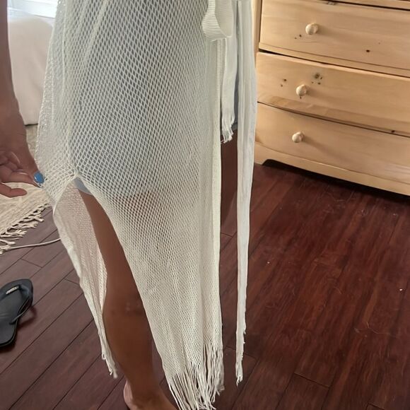 Creme Colored Open with Tie - Swim Coverup - BRAND NEW - Picture 4 of 4